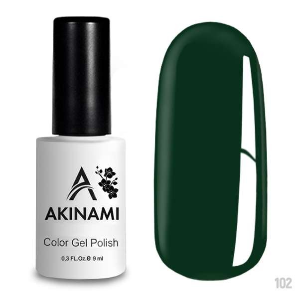 Гель-лак Akinami 102 Dark Green, 9мл