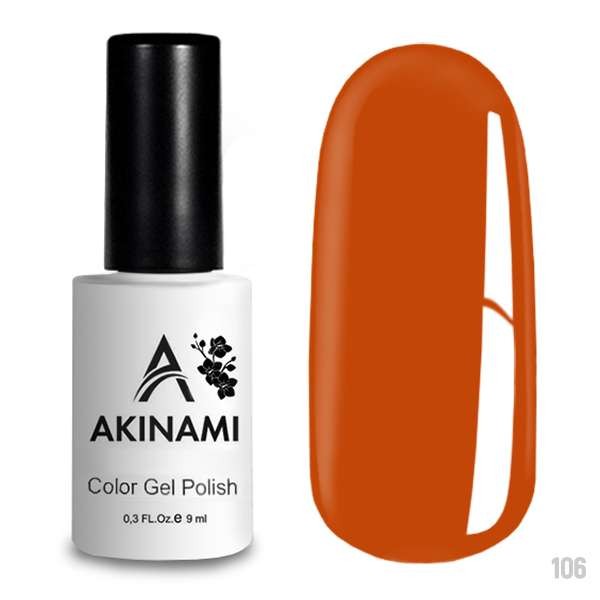 Гель-лак Akinami 106 Orange, 9мл