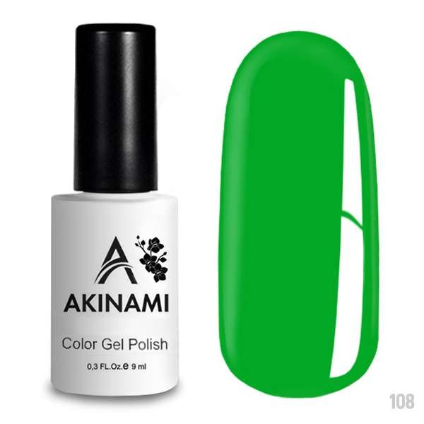 Гель-лак Akinami 108 Electric Green, 9мл