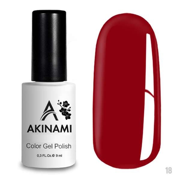 Гель-лак Akinami 018 Red, 9мл