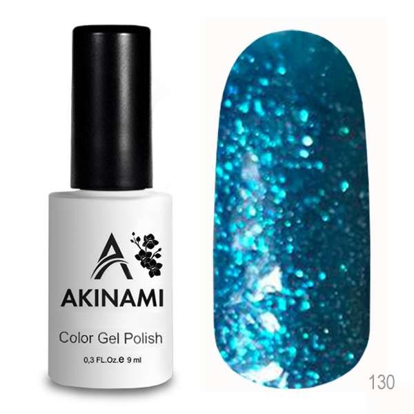 Гель-лак Akinami 130 Blue Sparks, 9мл
