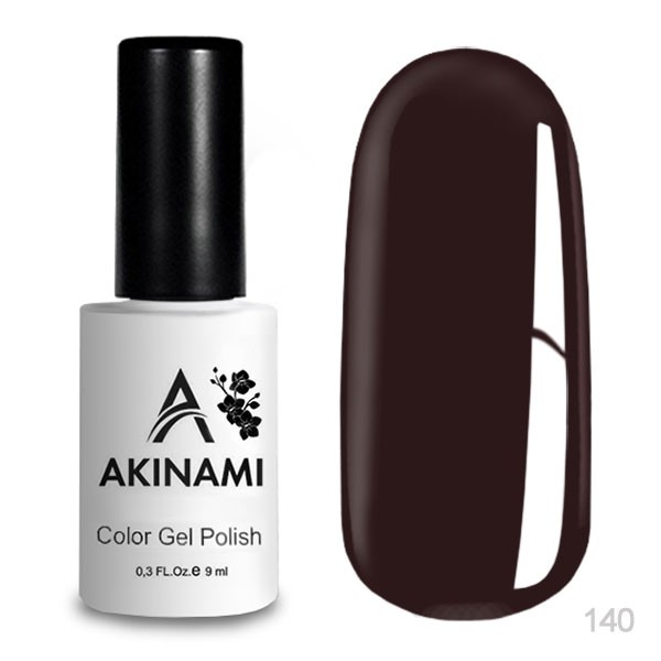 Гель-лак Akinami 140 Dark Burgundy, 9мл