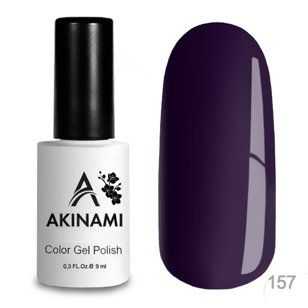 Гель-лак Akinami 157 Black Violet, 9мл
